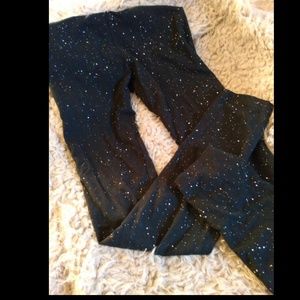 black glitter leggings